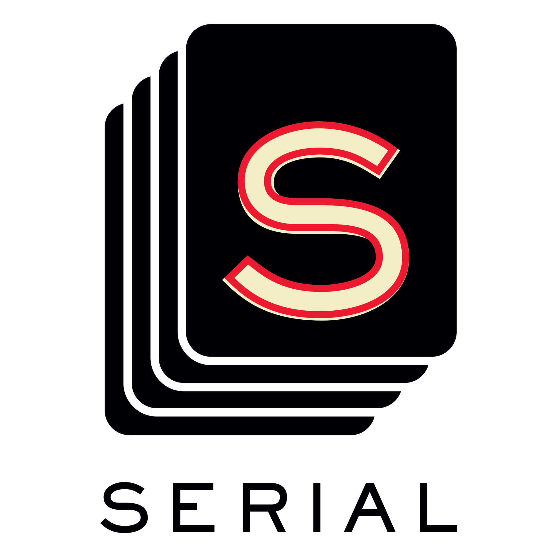 Serial uses a single word with a bold font that catches the eye and piques curiosity.