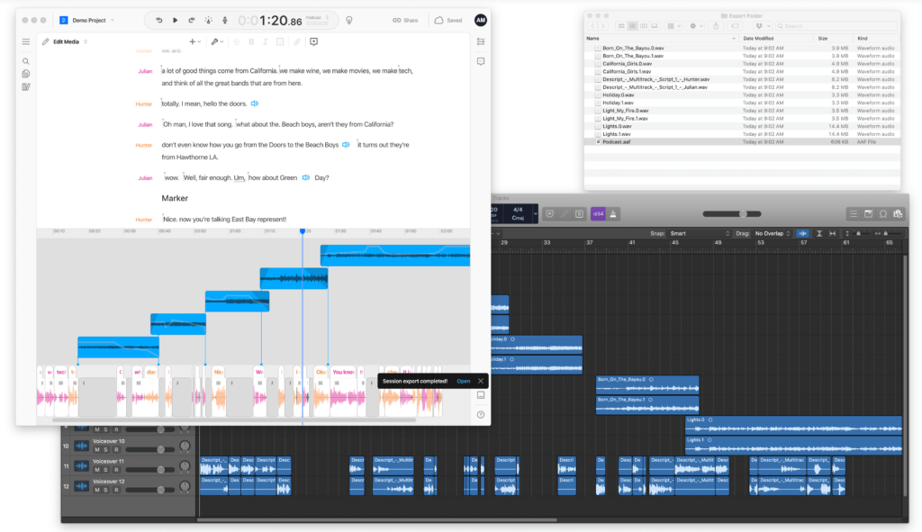 Podcast editing