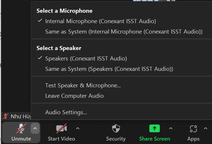 Audio Settings