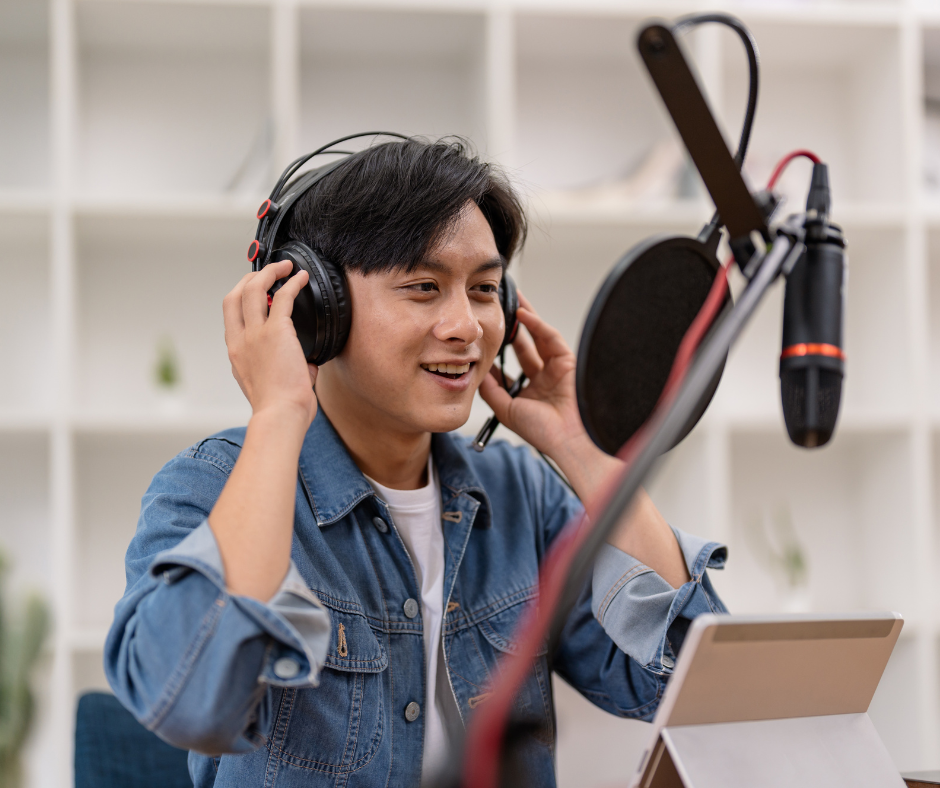 Keeping the microphone at the right distance and wearing headphones while recording.