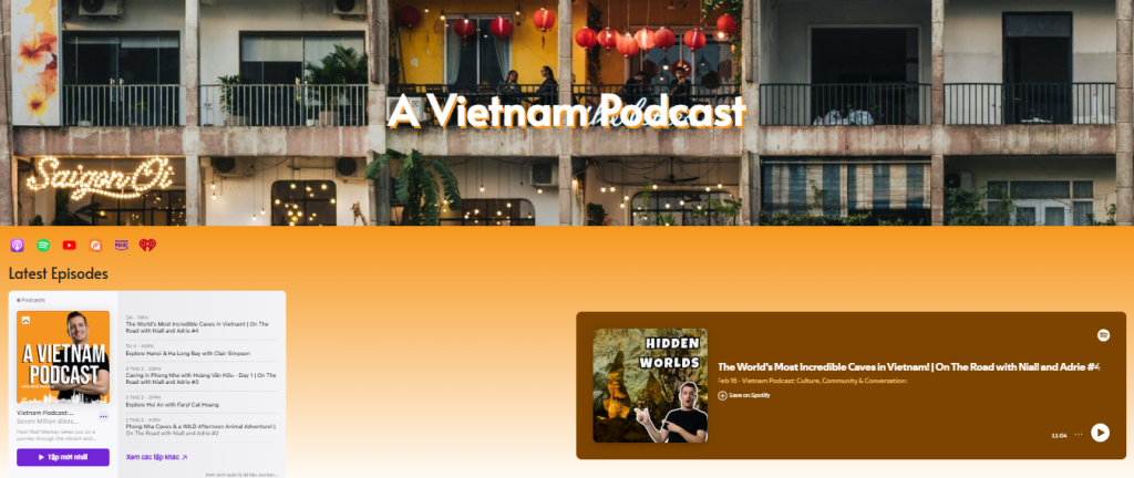 A Vietnam Podcast website